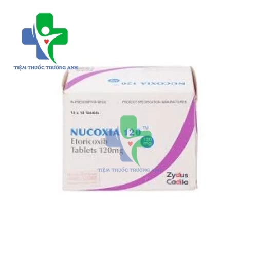 Nucoxia 120 Zydus Cadila - Thuốc giảm các dấu hiệu và triệu chứng của viêm khớp